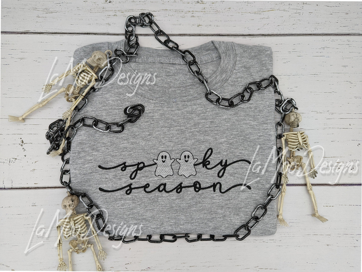 Spooky Season Embroidery Design, Halloween Quick Sketch Design and Filled Stitch Design