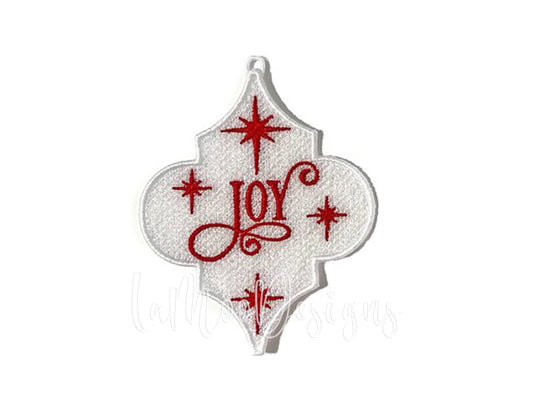JOY Freestanding Lace Arabesque Ornament Embroidery Design - Christmas Embroidery Design