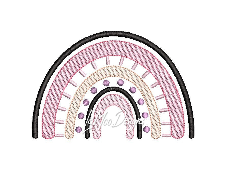 Sketch Design Rainbow Embroidery