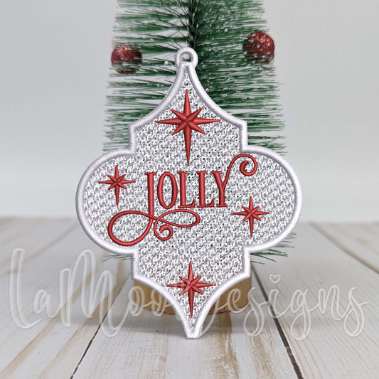 JOLLY Freestanding Lace Arabesque Ornament Embroidery Design - Christmas Embroidery Design