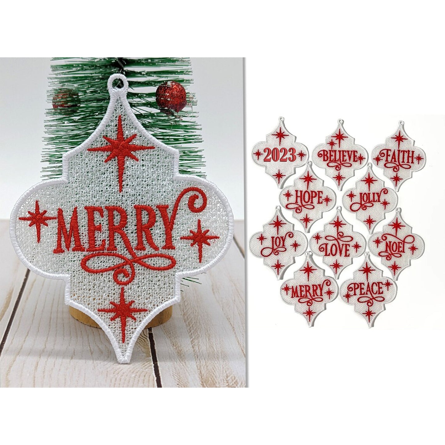 Freestanding Lace Arabesque Ornament Embroidery Design Bundle 10 Designs - Christmas Embroidery Design