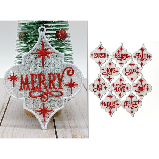 Freestanding Lace Arabesque Ornament Embroidery Design Bundle 10 Designs - Christmas Embroidery Design