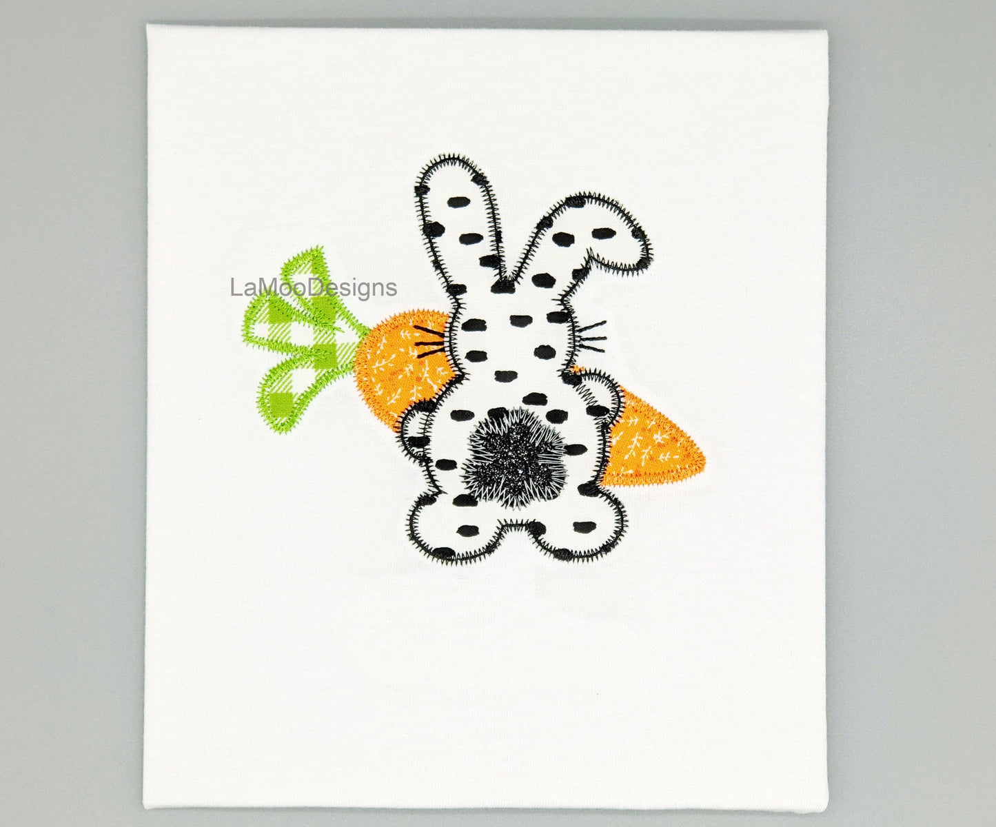 Easter Bunny Zigzag Applique Embroidery Design